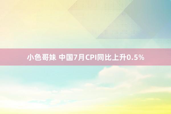 小色哥妹 中国7月CPI同比上升0.5%