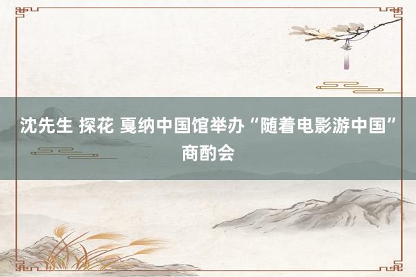 沈先生 探花 戛纳中国馆举办“随着电影游中国”商酌会