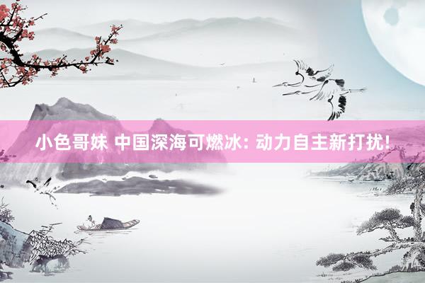 小色哥妹 中国深海可燃冰: 动力自主新打扰!
