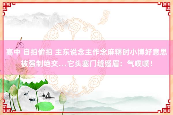 高中 自拍偷拍 主东说念主作念麻糬时小博好意思被强制绝交…它头塞门缝蹙眉：气噗噗！